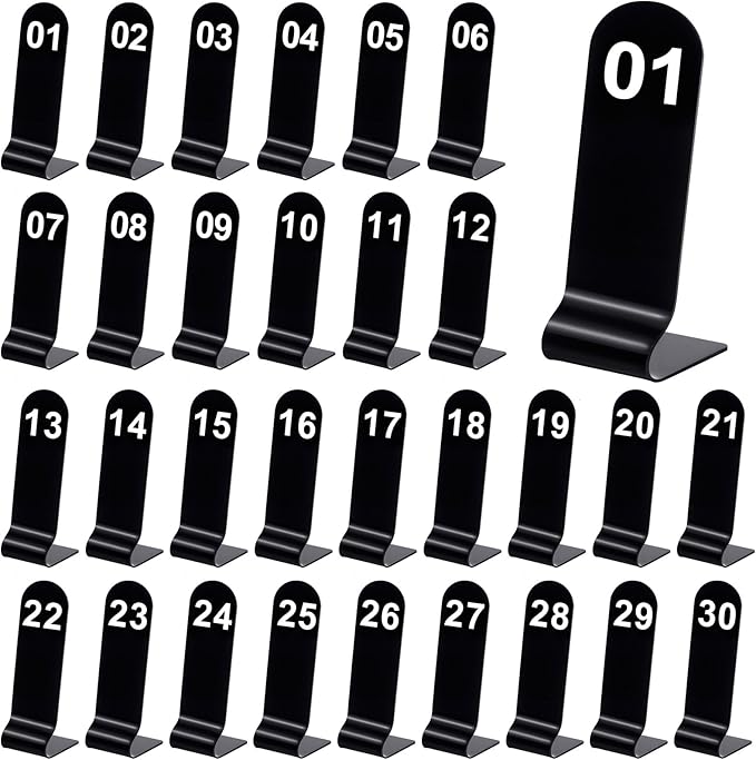 Tuanse 1-30 Table Order Numbers Restaurant Double Sided Acrylic Reception by Tuanse