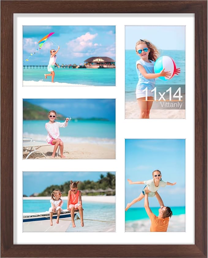 Vittanly 11x14 Collage Picture Frame, Displays 5Pcs 4x6 Pictures by Vittanly