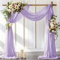 Wedding Arch Draping Fabric 2 Panels 30'' x 18FT Lilac Sheer Chiffon Arch by LINXTAR