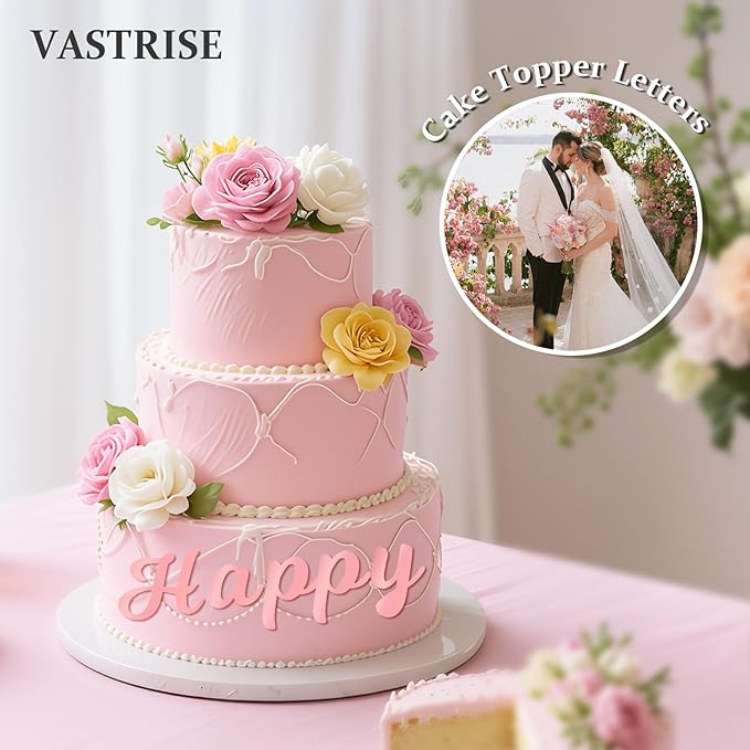 126 PCS Custom Name Cake Topper Acrylic Letters DIY Personalized A-Z & 0-9 - Image 5