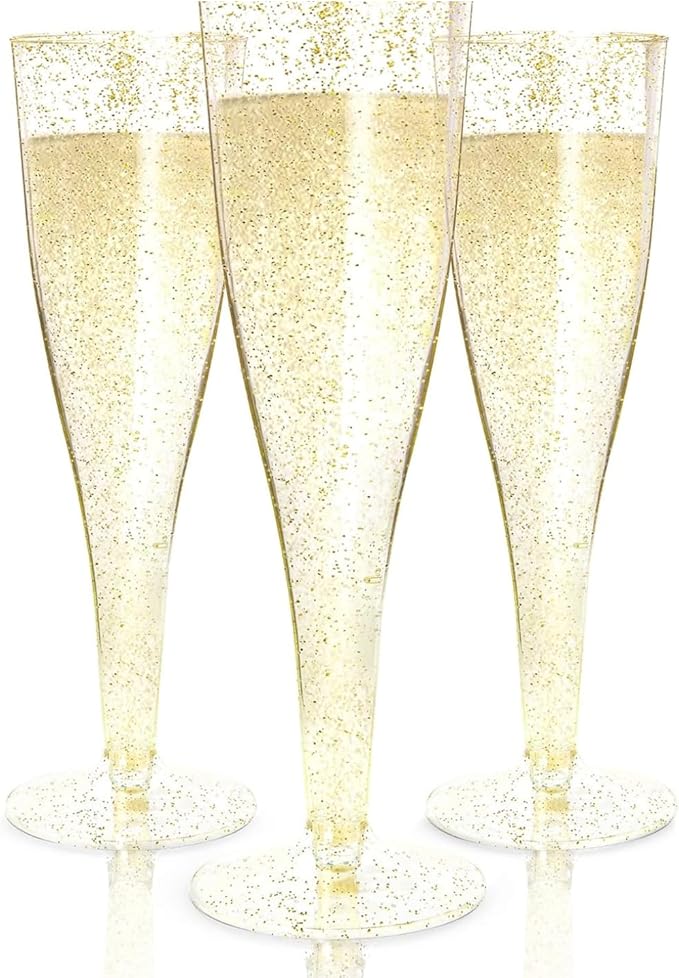Prestee 24 Plastic Champagne Flutes by Prestee