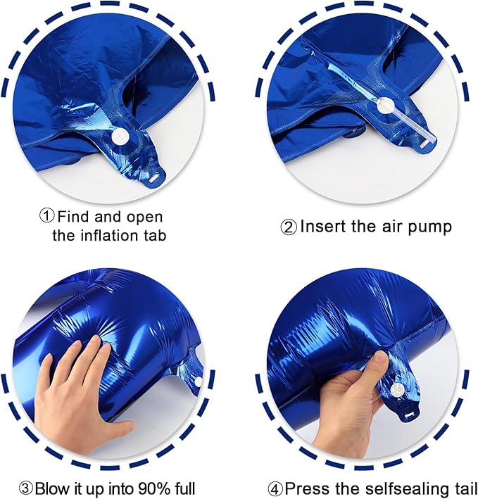 Night Blue Number 1 Balloon 40 inch, Number 1 Birthday Balloon - Image 2