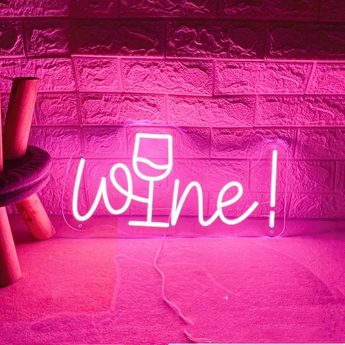 Acrylic Wine Neon Sign for Wall or Window Background Decor, LED Dimmable Bar - Image 2