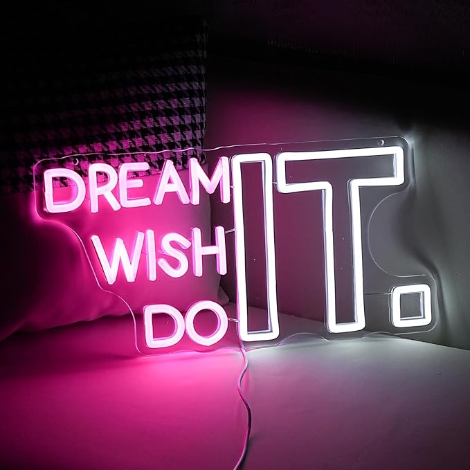 Dream It Wish It Do It Neon Sign Dimmable Letters Neon Light Signs - Image 5