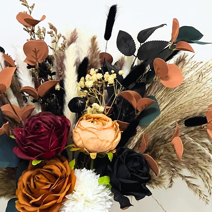 RyddeligHome Fall Flower Arrangements in Vase 100pcs, Fall Centerpieces - Image 7