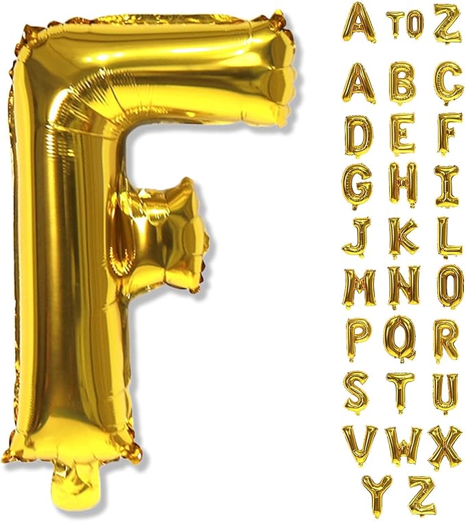 Letter Balloons Gold, 40 Inch Alphabet Name Balloon, Large Self Inflating by Lingqiang