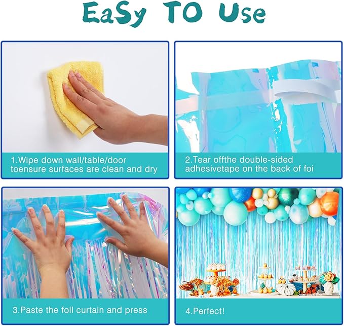 2 Pack Fringe Curtains Party Decorations, Tinsel Backdrop Curtains - Image 8