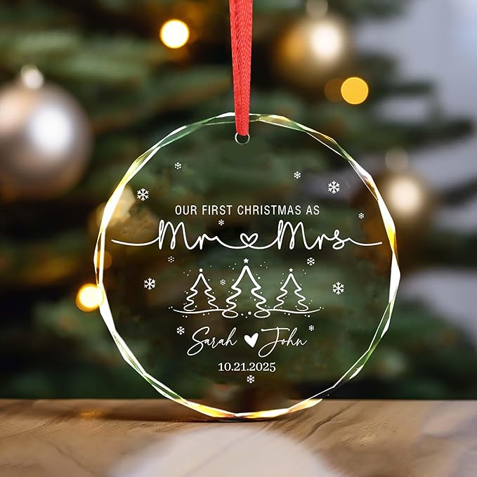 Personalized Glass Ornament 2025 - Image 5