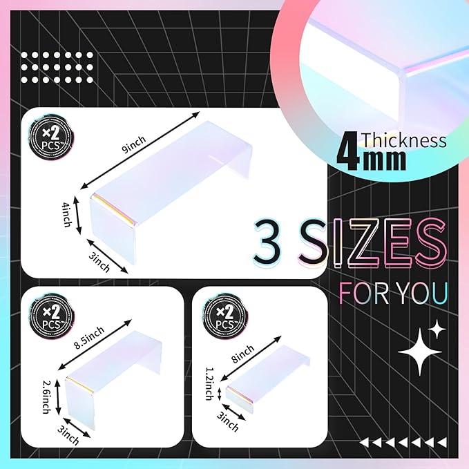 Iridescent Acrylic Display Risers - Image 4