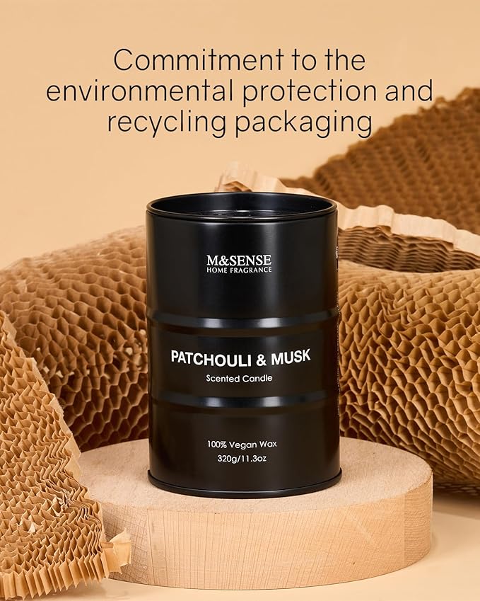 M&SENSE Patchouli Musk Scented Candle, Gifts - Image 6