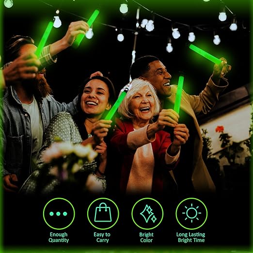 Sotiff 48 Pcs Bright 6 Inch Large Glow Sticks Bulk Emergency Glow in The Dark - Image 5