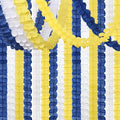 Navy-Blue White-Yellow Party-Decorations Streamers Garland by OURUOLA