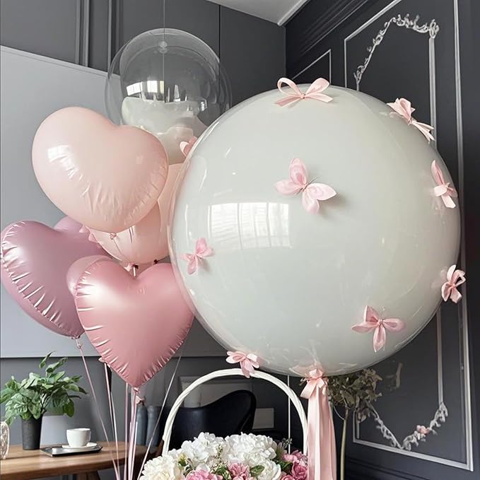 Baby Pink Heart Balloons - Image 5