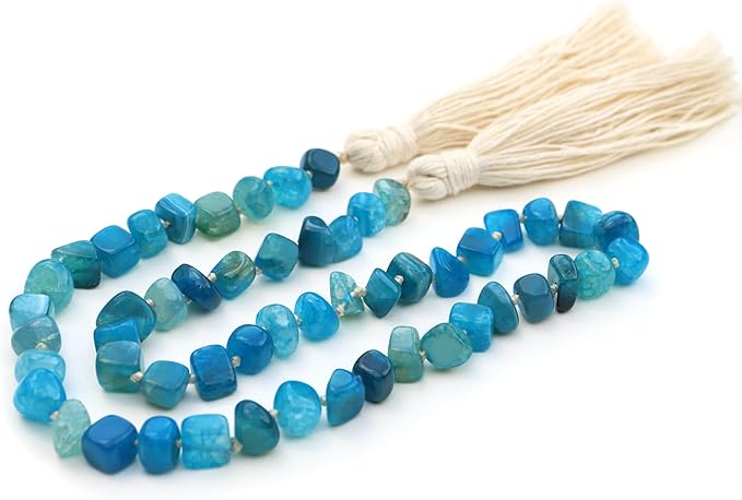 Agate Stone Hand Knotted Garland Modern Farmhouse Rustic Table Home Decor by Lumiti