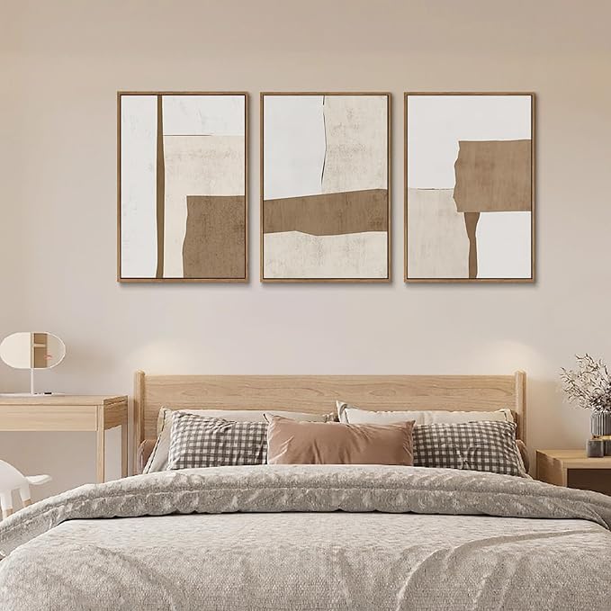 myusuar 3 Piece Large Modern Abstract Canvas Framed Wall Art - Image 4
