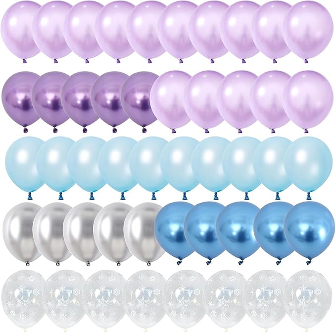 Blue Purple Silver Balloons - Image 3
