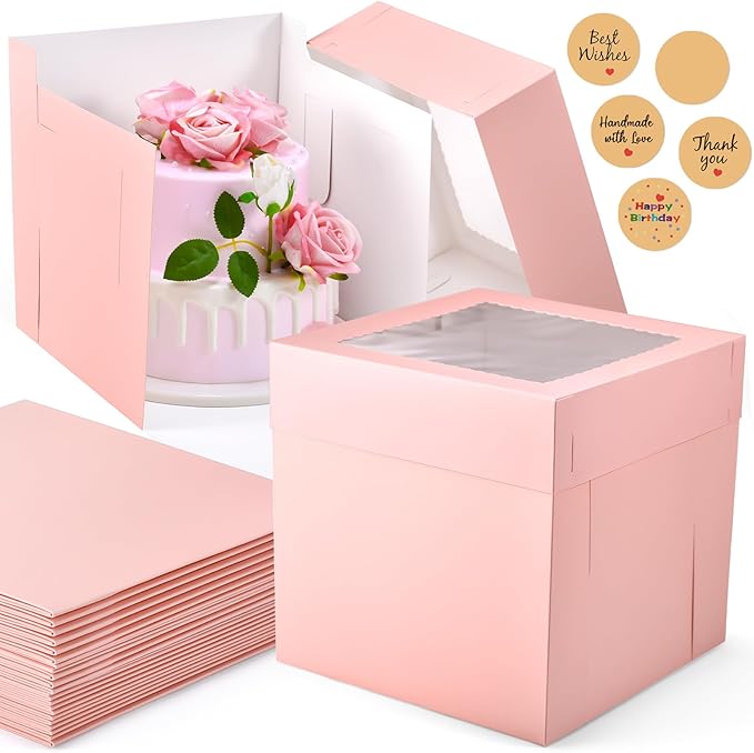 12Pcs Cake Boxes, Chocolates, Birthday Party, Wedding Bakery Boxes by DOYIDE