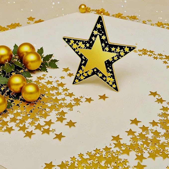 Gold Star Confetti - 60g Shiny Gold Table Confetti - Image 5