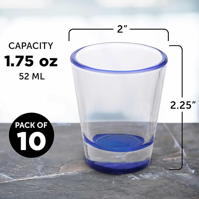 DISCOUNT PROMOS Shot Glasses Set 1.75 oz. Set of 10 Bulk Pack, Wedding Favor - Image 5