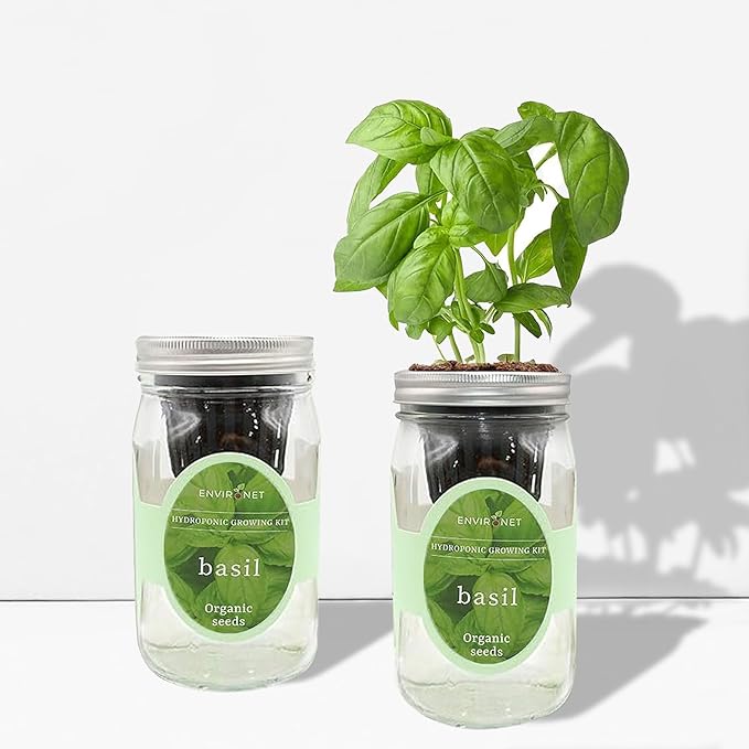 Hydroponic Growing Kit, Self-Watering Mason Jar Herb Garden Starter Kit Indoor - Image 4