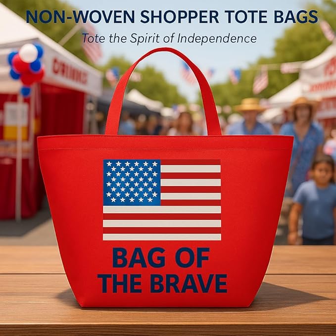 DISCOUNT PROMOS Custom Southern Style Grocery Tote Bags Set of 50 - Image 2