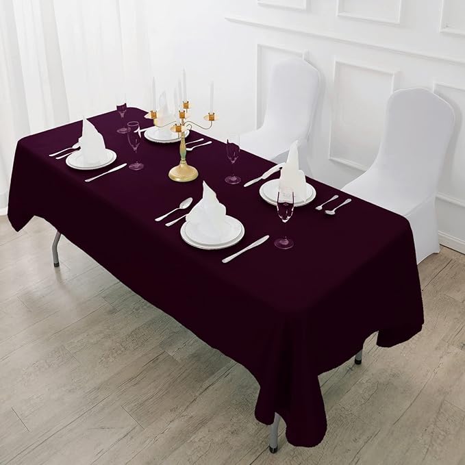 Fokitut 2 Pack Waterproof Rectangle Tablecloth, 90x132 Inch, Stain Resistant - Image 5