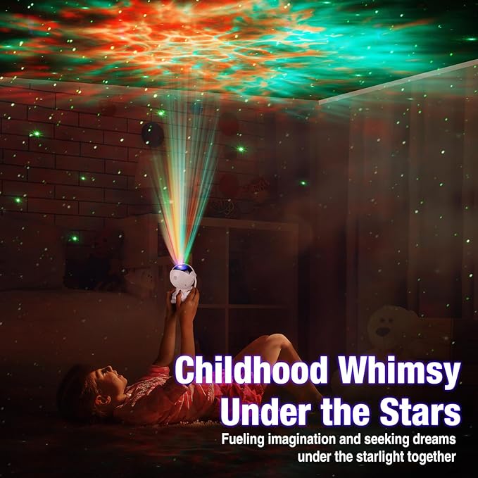 Astronaut Galaxy Projector Night Light – White Astronaut Holding Star, Star - Image 4