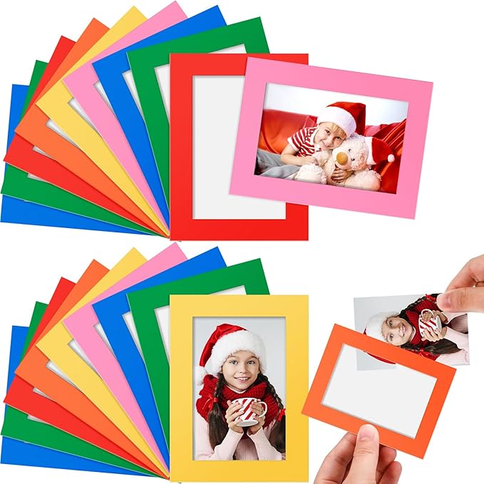Soaoo 60 Pcs Magnetic Picture Frames Wallet Size 2.5 x 3.5 Inches Reusable by Soaoo