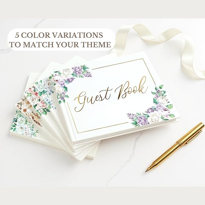 Wedding Guest Book for Guests to Sign, Elegant Wedding Guestbook Ideas - Image 8