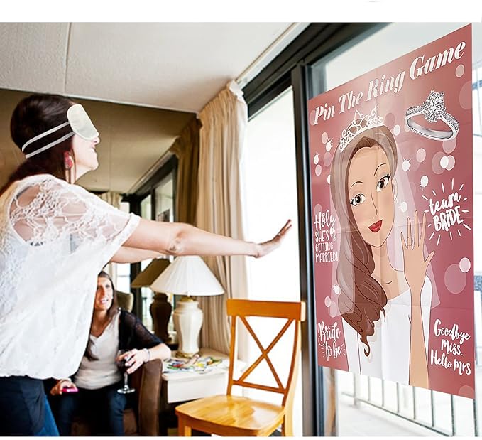 Bridal Shower Games, Pin The Ring On The Bride, Bridal Shower Engagement - Image 4