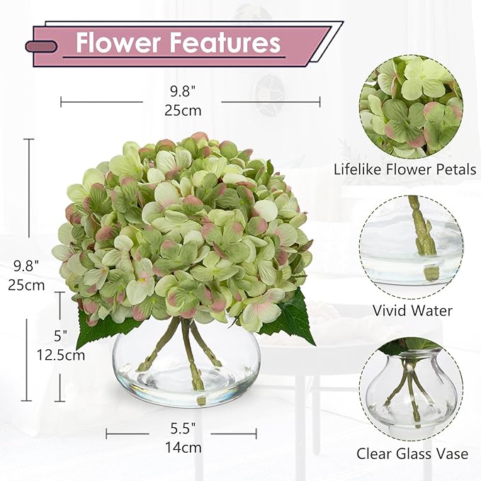 Hollyone Hydrangea Artificial Flowers - Image 2
