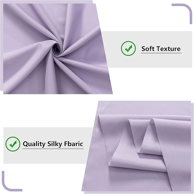 MYSKY HOME 10ft x 8ft Light Purple Curtains - Image 6
