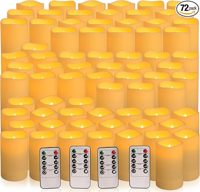72-Pack Realistic Flameless LED Candle, Battery Operated by Wfmolcand