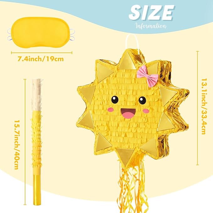 WERNNSAI Sun Pinata-Sunshine Party Decorations pull string Sun Pinata - Image 5
