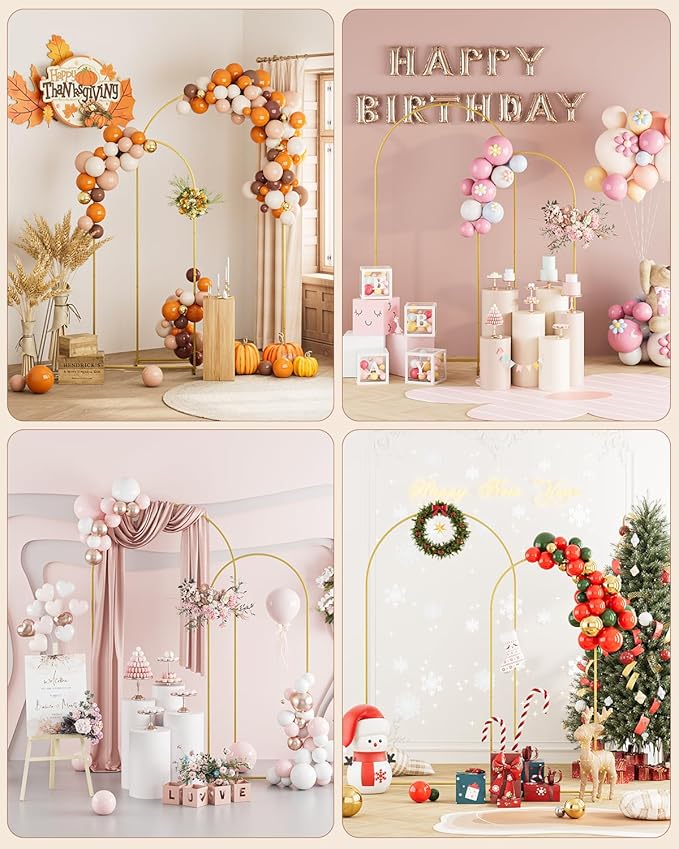 Wedding Arch Set of 2, Balloon Arch Stand Wedding Frame - Image 7