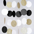 MerryNine Paper Garland 5 Pack, 65 Ft Glitter Paper Garland Circle Dots Hanging by MerryNine