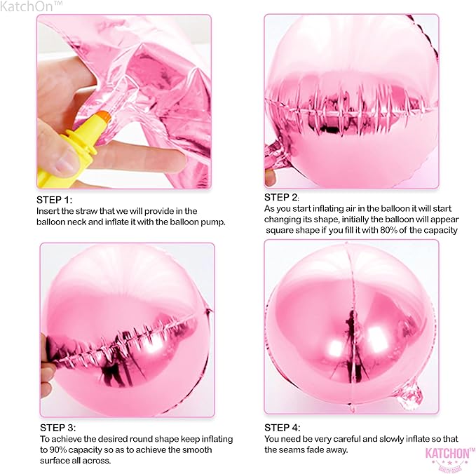 KatchOn, Light Pink Foil Balloons - Image 4
