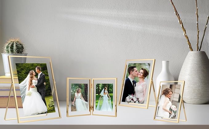 4x6'' Gold Floating Frame Set of 2, - Image 6