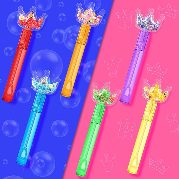 AFZMON 24Pcs Glitter Princess Bubble Wands - Image 3
