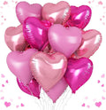 Pink Heart Balloons, 18 Inch Light Pink Heart Shape Balloons by vibzox