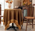 F-CHU Small Square Tablecloth 36 x 36 Inch Velvet Table Cloth Solid Camel Small by F-CHU