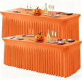 Wish Care 2 Pack Orange Spandex Table Clothes by WishCare