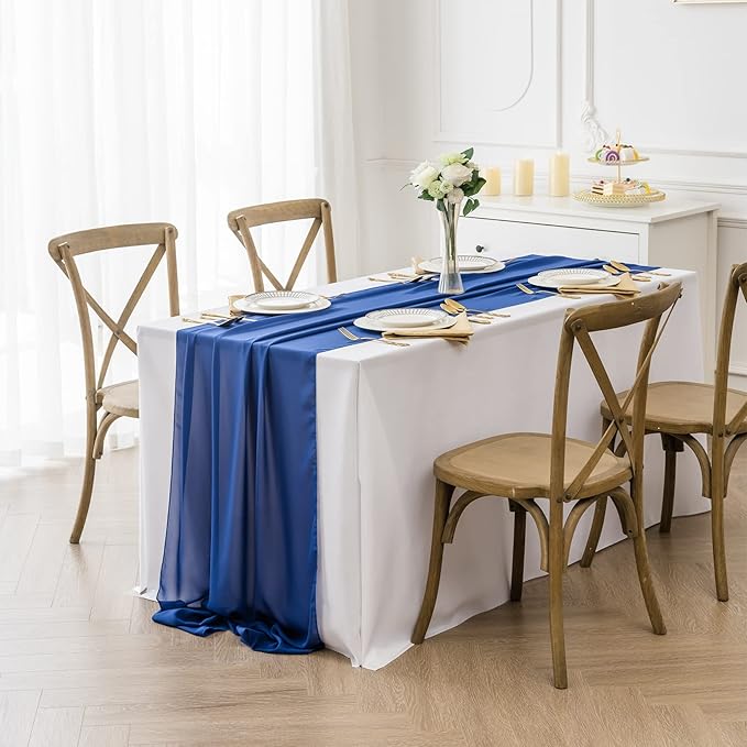 6Pack 9ft Chiffon Table Runner 14x108 Inch Sheer Romantic Table Runner - Image 7