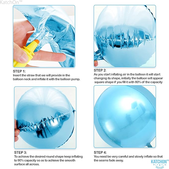 KatchOn, Light Blue Foil Balloons - Image 3