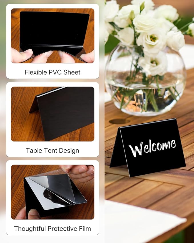 Uniclife 20 Pack Mini Chalkboard Signs - Image 3