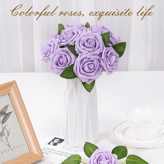 BLEUM CADE 36Pcs Artificial Flowers Fake Roses - Image 5