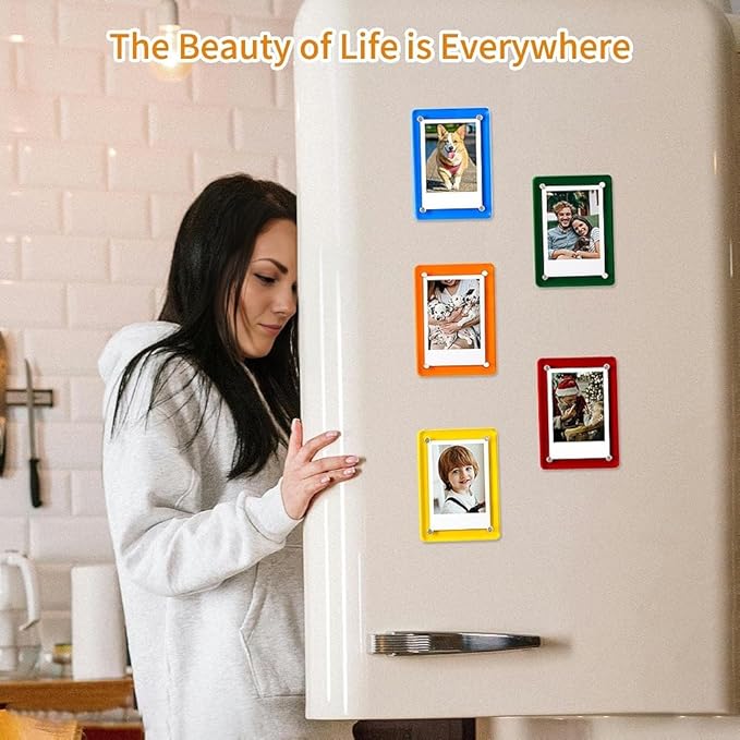 Mini Magnetic Photo Frames for Refrigerator, 2.36x3.54" Acrylic Magnetic - Image 2