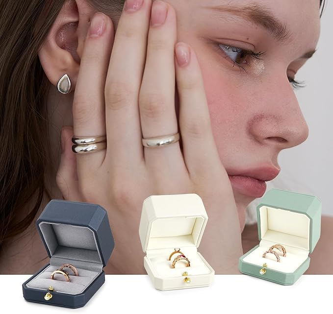 Oirlv Premium Leather Double Ring Box - Image 2