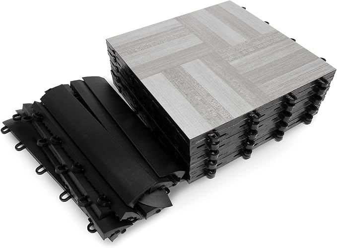 Big Floors SnapFloors 3X3RESGRAYOAKFLOOR Interlocking Lightweight Plastic - Image 3