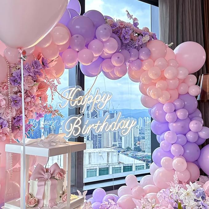 90pack Pink Balloons Different Size 18/12/10/5 Inch Pink Balloon Garland Arch - Image 5